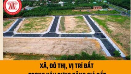 Có Bao Nhiêu Loại Xã, đô Thị, Vị Trí đất Trong Xây Dựng Bảng Giá đất? Việc Xác định Vị Trí đất được Thực Hiện Như Thế Nào?
